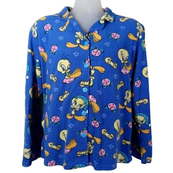 Warner Bros. Tweety Bird Pajama Long Sleeve Shirt 2X -A - Picture 1 of 4